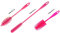 Kochblume Flaschenbürste 36cm & Flaschenbürste Slim & Silikon Spülbürste Rund 3er Set | Premium-Silikon | Hitzbeständig | Spülmaschinenfest | Für Trinkflaschen, Thermoskannen & Gläser | Farbe: pink