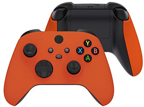 eXtremeRate Coque Avant de Remplacement pour Xbox Séries X/S, Coque Avant avec Poignée Grip Customisé pour Xbox Séries X/S Manette, Orange