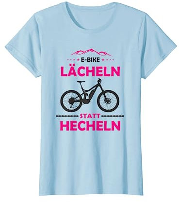 E-MTB Lächeln Statt Hecheln Damen E-Bike T-Shirt