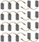 20 escobillas de carbón para amoladora angular 15 x 8 x 5 mm/0,59 x 0,31 x 0,20 pulgadas compatible con Bosch pieza de repuesto para herramienta eléctrica de reparación de repuesto