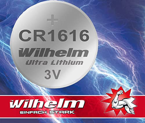 1 x CR1616 CR 1616 WILHELM Lithium Knopfzelle 3V 55mAh ø16 x 1,6 mm Batterie DL1616