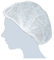 Virsus 100 Cuffie monouso in TNT tessuto non tessuto di colore Bianco, copricapo modello Plissè Copri Testa e Capelli per Centri Estetici, SPA, Cucine, Ristoranti, Pulizia Dispositivo medico classe 1