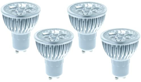 4 Pezzi Lampade Led GU10 Dimmerabile, 6W=50W 580 Lumen, Bianco Caldo 3000K, Angolo 130°