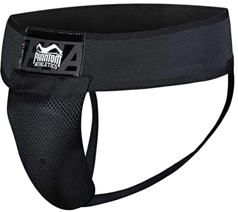 Phantom Tiefschutz - Herren Suspensorium für Kampfsport | Boxen, MMA, Muay Thai (S-M, APEX - Schwarz)