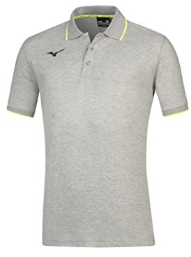 Mizuno Mizuno Polo Heather Grey/Yellow Fluo XL Mens