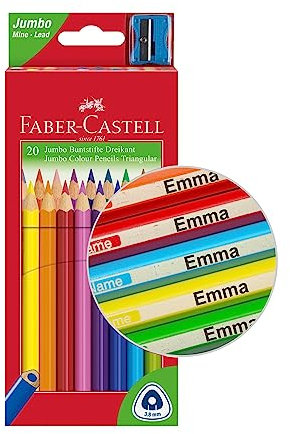 Faber Castell JUMBO Buntstifte mit Namen Gravur (20)