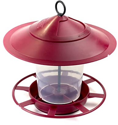 etree Easy Clean Hanging Lantern Bird Feeder (2025 Design) - Prevent Disease & Protect Wildlife Florentine Red Pack of 1