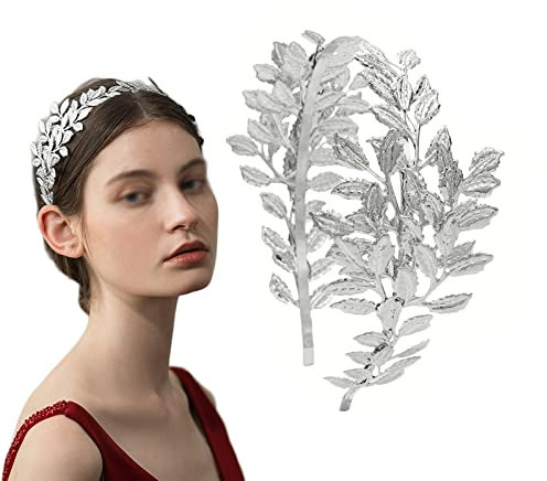 Hoshisea Göttin Krone, Blatt-stirnband, Göttin Headpiece, Hochzeit Haarband Silbrig, Verwendet für Brautschmuck, Kopfschmuck Aus Silbrig (Silbrig)