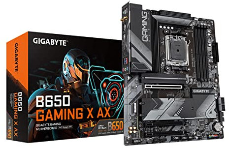 Gigabyte GIGABYTE B650 Gaming X AX (AM5/LGA 1718/AMD/B650/ATX/DDR5/PCIe 4.0 M.2/PCIe 4.0/USB 3.2 Gen2x2 Type-C/AMD Wi-Fi 6E/Realtek 2.5GbE LAN/Placa Base)