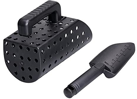 YUMILI 2 Piece Sand Spoon and Shovel Set Treasure Digging Tool with Handle Underground Metal Detector