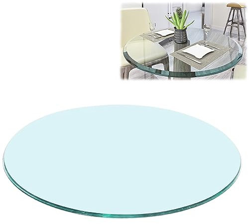 SAGIDAR Superficie Redonda De Mesa De Cristal, Vidrio Templado, Tablero De Vidrio Redondas, para Mesa De Centro, 45CM 55CM 70CM 85CM 96CM, Cristales A Medida, Mesa Comedor Cristal