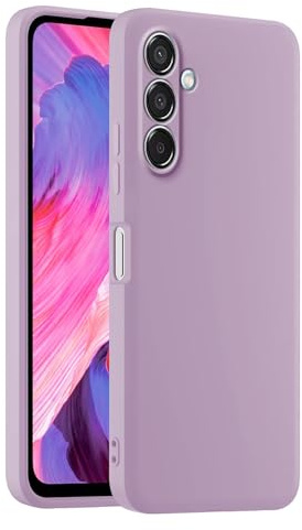 HULLIN Custodia per Telefono in Silicone Colorato, Adatta per Samsung Galaxy M34 5G (6.5) - Erba Viola