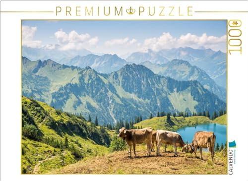 CALVENDO Puzzle Rinder am Nebelhorn | 1000 Teile Lege-Größe 64 x 48 cm Foto-Puzzle für glückliche Stunden