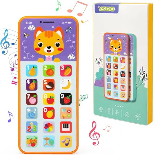 Spanisch Baby Handy Spielzeug Ab 3 Monate, Telefon Fernbedienung 6 9 12 Monate, Musikalische Lernspielzeuge Für Babies Ab 1 Jahr Mit Liedern Geräuschen Geschenk Mädchen Jungen