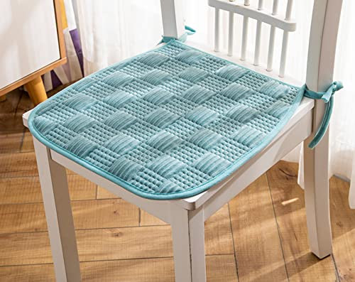 (de: 4er-Pack Flanellkissen für den Schreibtisch, weiche, rutschfeste Plüschkissen, waschbare Küchen-Esspolster mit Bändern, Sitzpolster für Büro und Auto, 50,8 x 50,8 cm (Mintgrün))