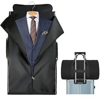 Borsa per indumenti da viaggio, Borsa Porta Abiti da Viaggio con Tracolla e Scomparto, 50L Borsa Porta Abiti Convertibile per Viaggi d’Affari/Fine Settimana/Palestra