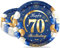 MORAINJAY 16Pcs Birthday Plates for 70,Navy Blue 7inch Paper Plates for 70th Birthday Party, Small Paper Plates for Men Women Her Him,Birthday Party Supplies Table Decor
