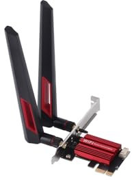 Tarjeta PCIe WiFi, 7260AC Pro 1200Mbps 2.4G 5G Tarjeta de Red Inalámbrica de Doble Banda, Adaptador Inalámbrico Bluetooth4.0 con 2 Ganancias de 10dBi para 7 8 10 11