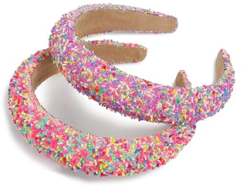 Serré Tête Femme Chic, Serre-Tête, Bandeaux Mode pour Femmes, Bandeau Cheveux Femme, Serre Tete Enfant Fille, Bandeau pour Cheveux, Bandeau Paillettes, pour Femme et Fille (B)