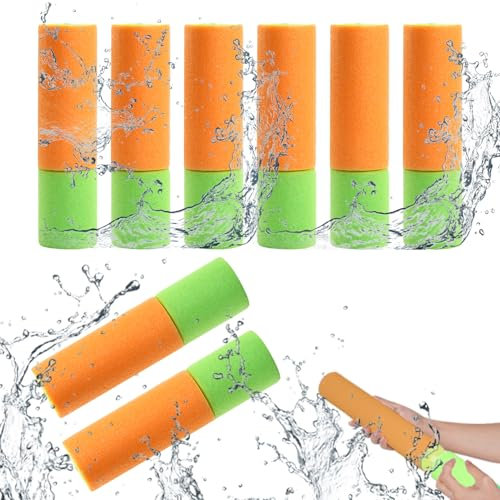Elepl 8 Stück Wasserpistole Kinder 15CM Wasserpistole Schaumstoff Wasserspritzpistole Bunte Wasserpistole Klein für Pool Strand Wasserpark und Wassermusikfestival