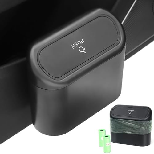 Car Trash Can Bin with Lid for VW Amarok (Typ Doppelkabine ab Bj.2010),Car Rubbish Bin Hanging 40pcs Trash Bag Litter Container Water Resistant Leak Proof Garbage Organiser