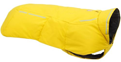 RUFFWEAR Vert Regenjacke für große Hunde, isolierter Allwetter-Hundemantel, wasserdichte Hundejacke, leichte wetterfeste Hundeweste und Winter-Hunderegenmantel, Größe L, Mineralgelb