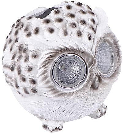 Yardenfun Solarlicht Eule Led Nachtlicht Harz Ornament Dekoration Stecker Licht Tier Auge Lichter Weiß Eulen Licht