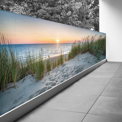 Lumalea - Brise Vue Trompe l'oeil 80x240 cm - Recto Imprimé/Verso BlancBâche Pleine - 100% d'occultation
