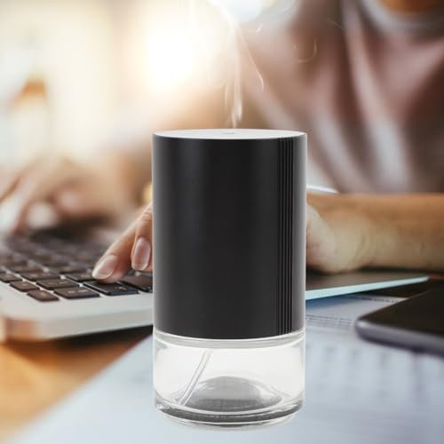 Difusor de aceites esenciales con luz nocturna, 100 ml, difusor de aceite aromático para coche, 3 ajustes de atomización, control táctil