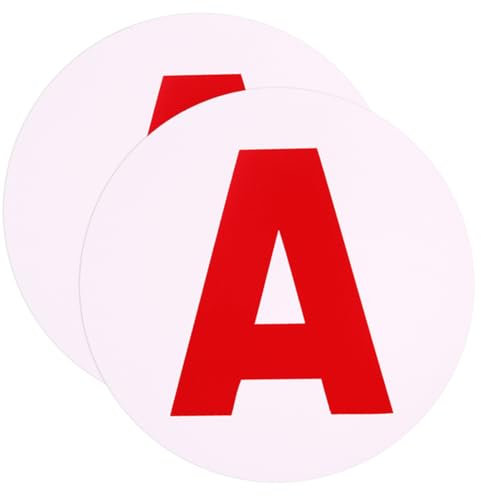 WeddHuis Anfänger Fahrzeug-Magnet Fahranfänger Kennzeichnung A-Plakette International A Symbol kfz_620 (15 cm Rund) (Rot)