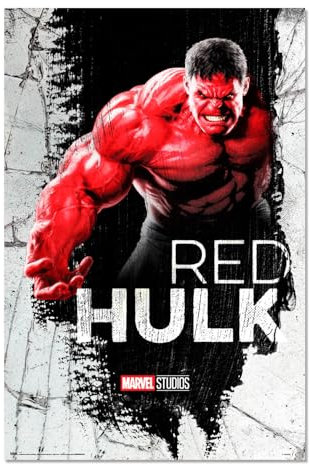 Grupo Erik Poster Marvel Captain America Brave New World Hulk Kunstdruck - Deko Wohnzimmer oder Deko Schlafzimmer - Deko Zimmer - Größe 61 x 91 - Offizieller Marvel Fanartikel