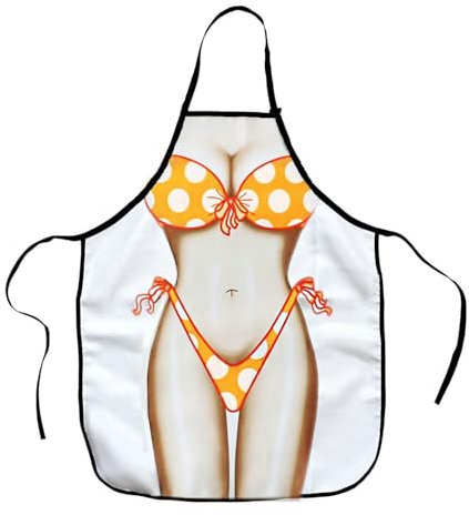 JZK Sexy chica bikini delantal divertido novedoso para mujeres adultas para fiestas barbacoa, Navidad regalo broma para cumpleaños mujer, decoración accesorio juego para despedidas soltera
