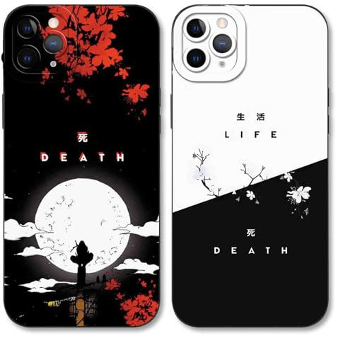 2 Stück Handyhülle für iPhone 11 Pro Hülle 5.8'', Phone Case Anime Naruto Akatsuki Ästhetik mit Muster Designs Manga Mädchen Junge Schutzhülle Stoßfest TPU Weich Ultra Dünn Cover Überlegener Schutz