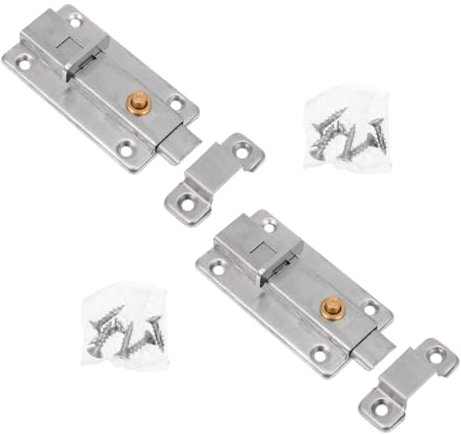 Veemoon 2stücke Schiebetür Verriegelung Schiebeschloss Türriegelschloss Für Bad Schlafzimmer Tor Schuppen Fenster Schränke Hergestellt Aus Hochwertigem Material Mit Hoher