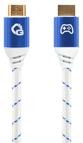 OEHLBACH GAMING New Game Blue - 2 metri - Cavo HDMI 2.1b - Certificazione Ultra High Speed 8K@60Hz, eARC, ALLM, VRR, DSC, compatibile con PS5, Xbox Series X/S, Nintendo Switch, PC - Bianco - 1 pezzo