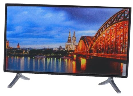 Mobestech Mini Televisor Vintage para Casa De Muñecas Decoración De Muebles Miniatura Accesorio De Escenario Simulado para Sala De Estar Pequeña De Electrodoméstico Clásico