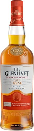 The Glenlivet Caribbean Reserve Single Malt Scotch Whisky | 70cl Bottle | 40% ABV | Speyside Whisky | Fruity Smooth & Tropical