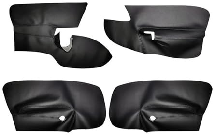 Housse de protection en cuir for panneau de portière de voiture, compatible avec Volkswagen Golf 5 MK5 Jetta Sagitar 2006-2011, accessoires intérieurs(LHD black)