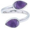 Ring 925 Silber Amethyst lila Stein größenverstellbar Edelstein echt Silber Damen Sterling Silber Geschenk (MRV-087-01)