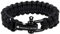 THE FRIENDLY SWEDE Braccialetto di sopravvivenza in Paracord, con chiusura in acciaio inox (Nero+Nero, S)
