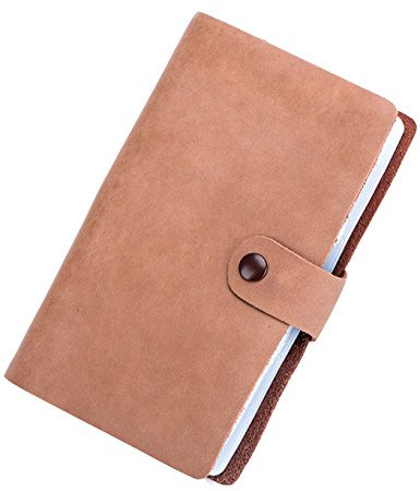 iSuperb Porte-cartes de visite Cartes Livret Dossier En Cuir pour ID Crédit Cartes Capacité 90 cartes 18.3x11.5x1.5 cm