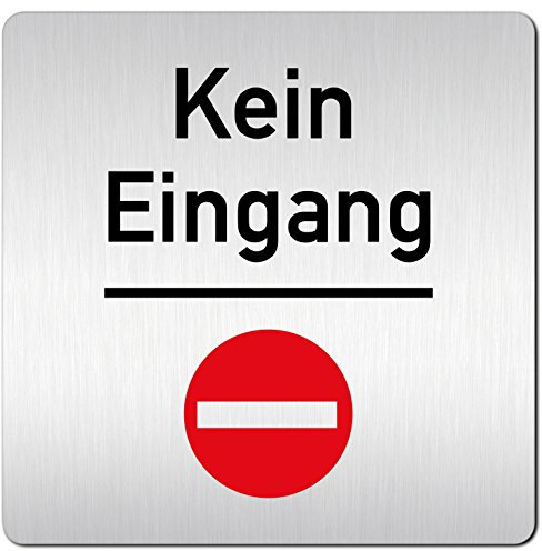 Türschilder24 XXL Schild - Türschild • 125 x 125 mm • kein Eingnag/Durchgang/Ausgang, betreten verboten • (kein Eingang)