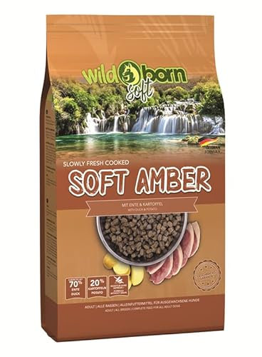 Wildborn Hundefutter getreidefrei Soft Amber 12 kg mit 70% frischem Entenfleisch
