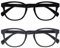 OPULIZE Pop Reading Glasses 2 Pack Fun Round Matt Frame Black Grey Spring Hinges Scratch Resistant Mens Womens RR2-17 +1.50