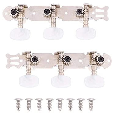 Cordon de Guitare Classique, accordage de Pinces 3L + 3R, Mécaniques argentées pour accordeurs de Cordes de Guitare Accessoires Guitare Acoustique