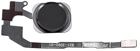 vhbw Bouton Home Compatible avec Apple iPhone 5S, 5SE Smartphone - avec câble Flex & capteur Tactile, Noir