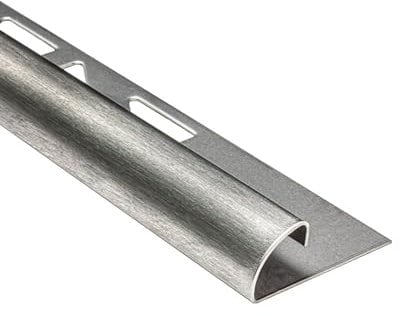 5x Viertelkreis Edelstahlschiene Fliesenschiene Fliesenprofil Edelstahl V2A 12,5m 10mm gebürstet