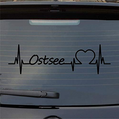 Hellweg Druckerei Ostsee Herzschlag Puls See Osten East Liebe Auto Aufkleber Sticker Heckscheibenaufkleber