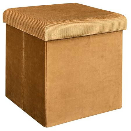 HOME DECO FACTORY Sitzsack Faltbar, 38cm x 38cm x 38cm, Gelb
