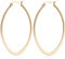 day.berlin Damen Creolen Drop in Gold 18k vergoldet, große Ohrringe oval aus 316L Edelstahl 5,4cm x 3,8cm / 2mm stark, nickelfrei und wasserfest
